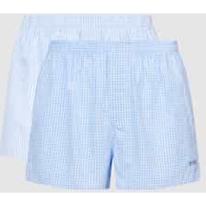 Hugo Boss heren BOSS 2P wijde boxershorts mix print blauw