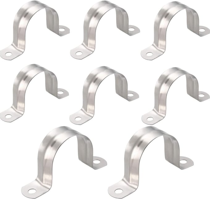 Dailygoods- Pijpband 35mm - Roestvrij Staal - 8 Stuks