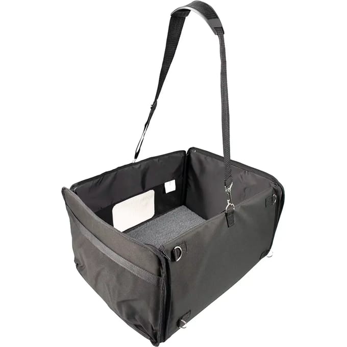 Duvoplus - Reisbench - Hond - 2-in-1 Automand 45x39x30cm Zwart - 1st
