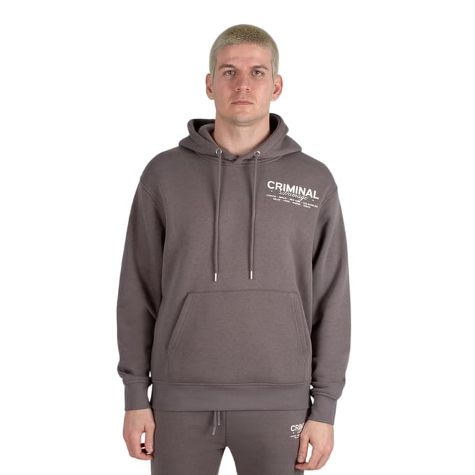 Criminal Damage Heren City Hoodie (Staalgrijs)