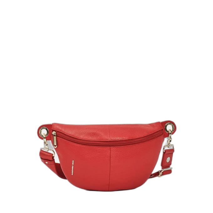 MANDARINA DUCK Leren gordeltas schoudertas Mellow Leather Bum Bag Diva rood
