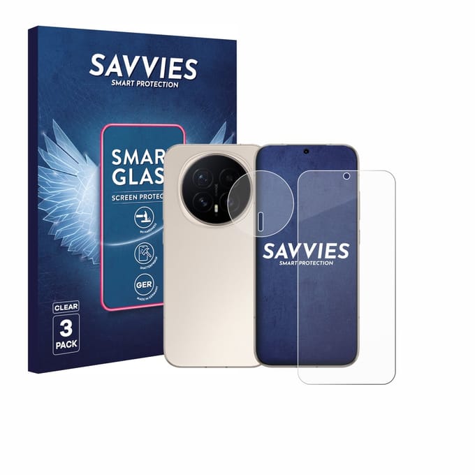 3 Stuks Savvies Screenprotector - geschikt voor Honor Magic 8 (Voor+Camera) - beschermfolie glas transparant