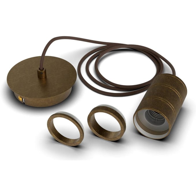 Calex Retro Pendellamp - Industrieel Hanglamp - E27 Fitting - Brons - Excl. lichtbron
