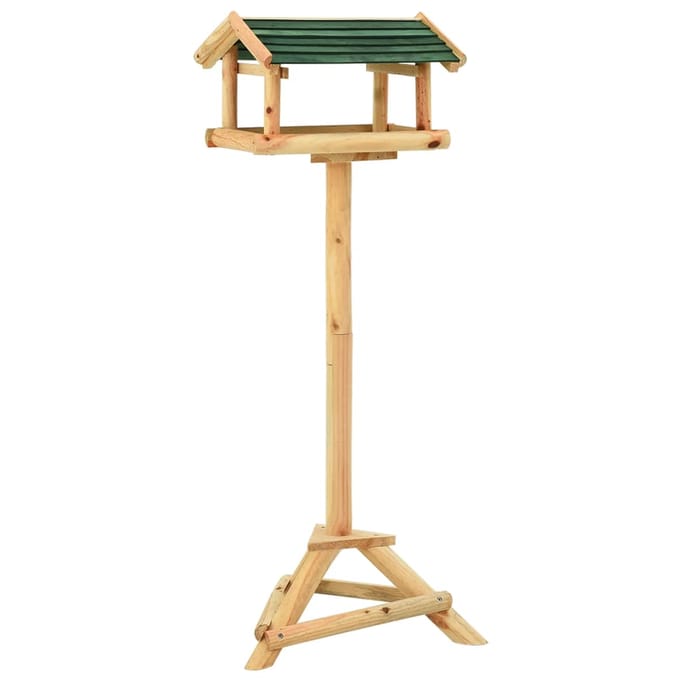 vidaXL - Vogelvoeder - met - standaard - 37x28x100 - cm - massief - vurenhout