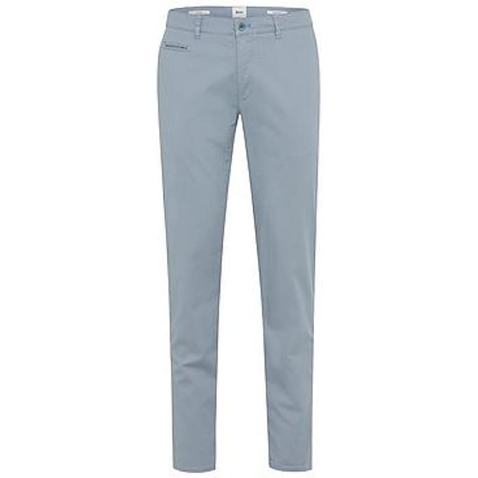 Brax pantalon flatfront model lichtblauw katoen normale fit