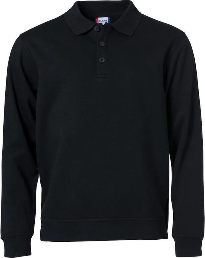 Clique Basic Polo Sweater 021032 - Zwart - 3XL