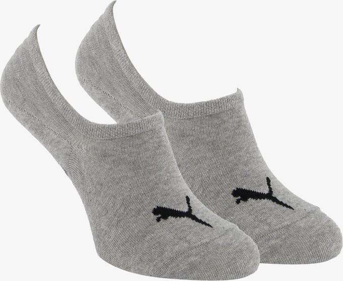 Footies met hoog uitgesneden wreef – Middle Grey – 35-38