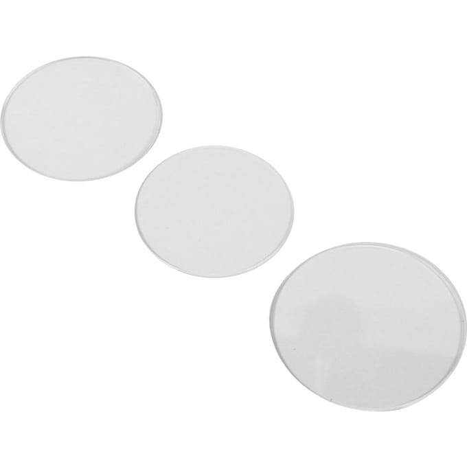 3 stuks Plat Horlogeglas Vervanging Rond Transparant Horlogeglas (35+36+40) white