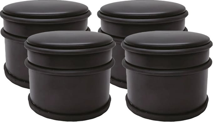 Benson Deurstopper - 4x - zwart-mat - D9 cm - 1,1 kg