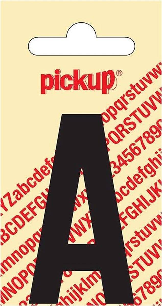 Pickup plakletter Nobel 60 mm zwart A - 31002060A