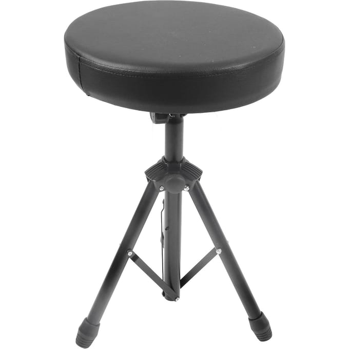 Drumkruk Gevoerde Zitting Opvouwbaar Draaibaar Drumkruk Drumstel Accessoires black