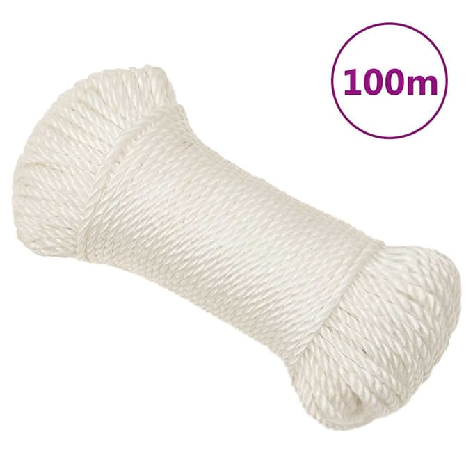 vidaXL - Werktouw - 3 - mm - 100 - m - polypropeen - wit