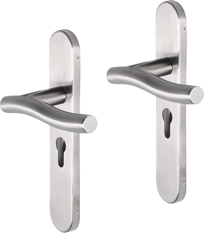 Impresso Chester RVS geborsteld op Ovaal schild PC55