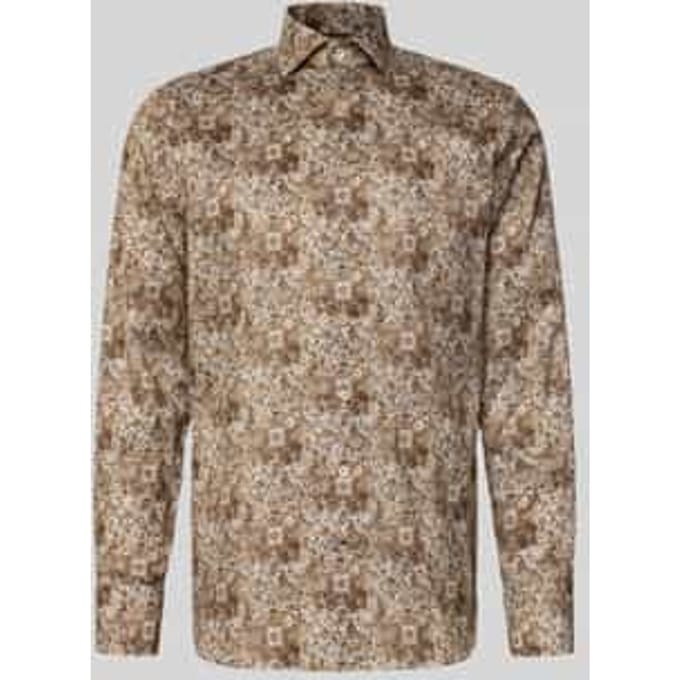OLYMP SIGNATURE Overhemd, tailored fit, SIGNATURE Kent, Bruin