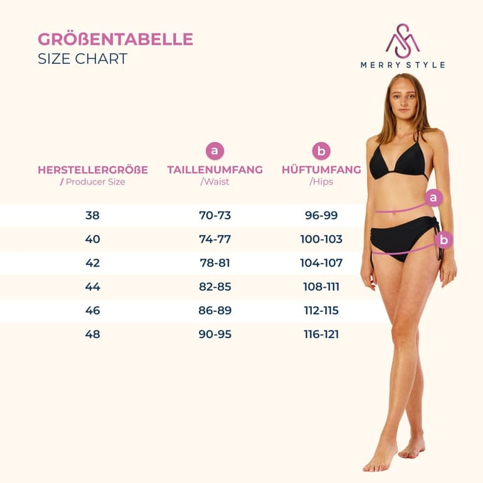 Merry Style Dames Zwembroek - Bikinibroekje - Elastische tailleband - Polyamide & Elastaan – Bruin (8157) – 44 - MS-VR-Brief-2