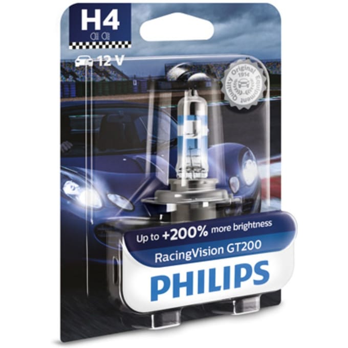 Lamp Halogeen PHILIPS H4 RacingVision GT200 12V, 60/55W