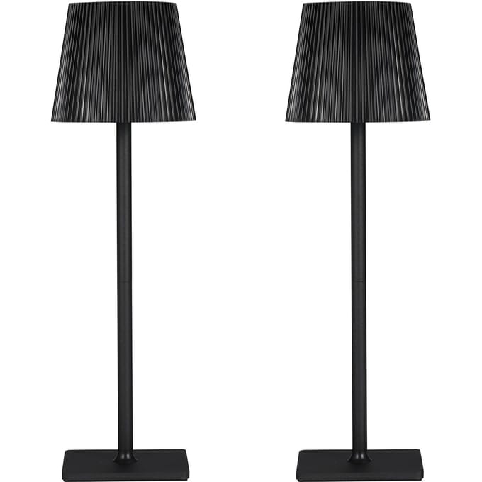 2 stuks LED-tafellamp Moderne LED-bureaulamp met aanraakbediening Dimbaar nachtlampje met 3 kleuren zwart