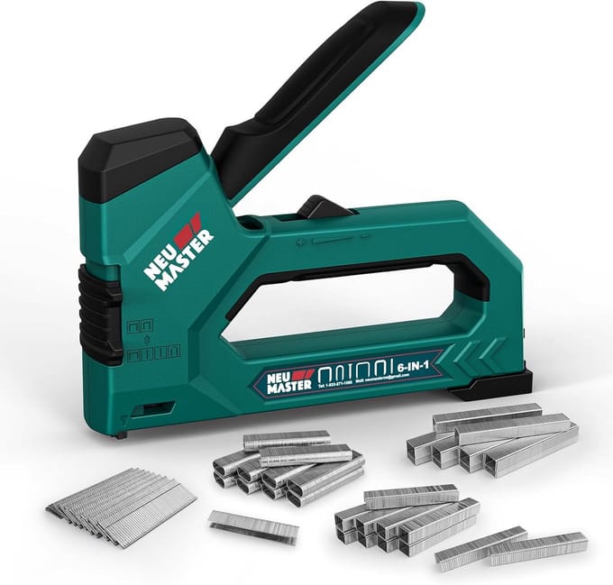 Nietpistool - Tacker - Klusprojecten - 6-in-1 functie - 4000 nietjes - Zwart