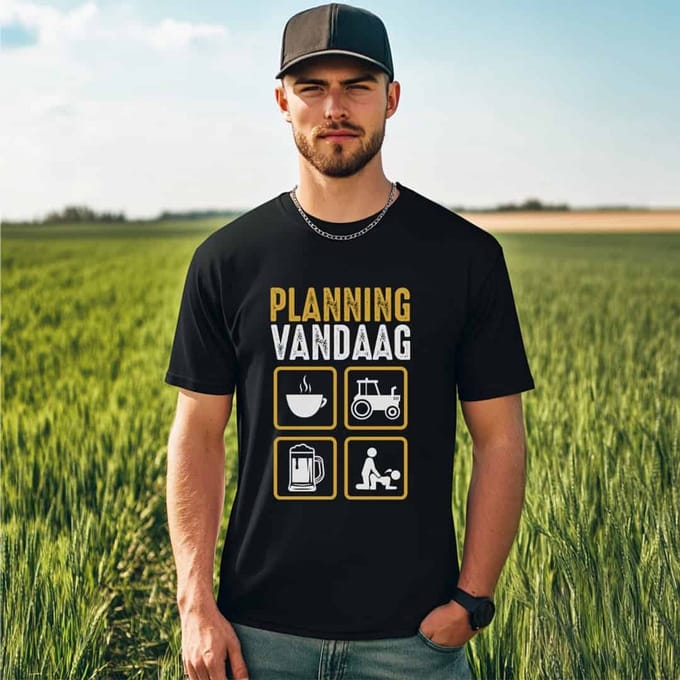 AGRIFANS® Planning Vandaag - Heren T-shirt - S
