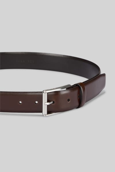 strellson Leren riem Men's Belt W100 Dark Brown donkerbruin