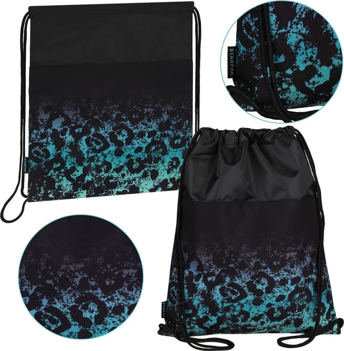 Zwarte Panterka Shopper Tas - Schooltas 36x46 cm