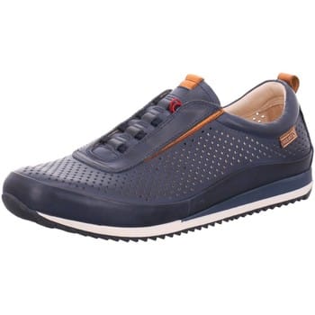 Pikolinos Heren Blauwe Leren Elastische Slip-on Sneakers - Liverpool