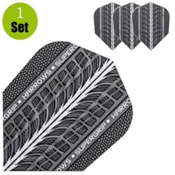 Harrows Supergrip Silver - Dart Flights