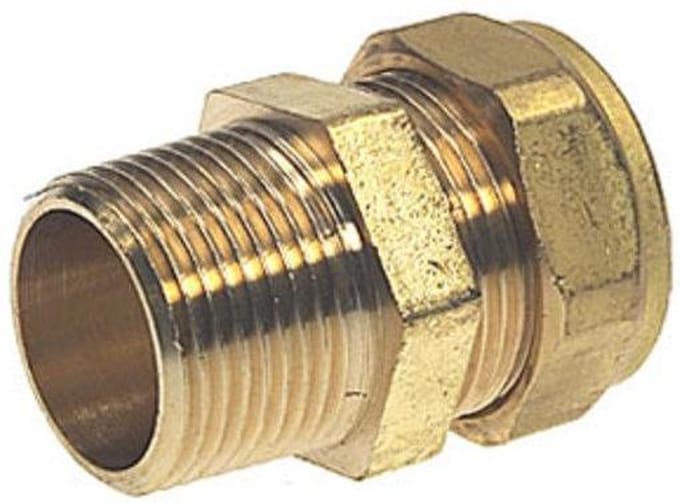 Bonfix knelkoppeling - Puntstuk - 2 x 54mm - Messing