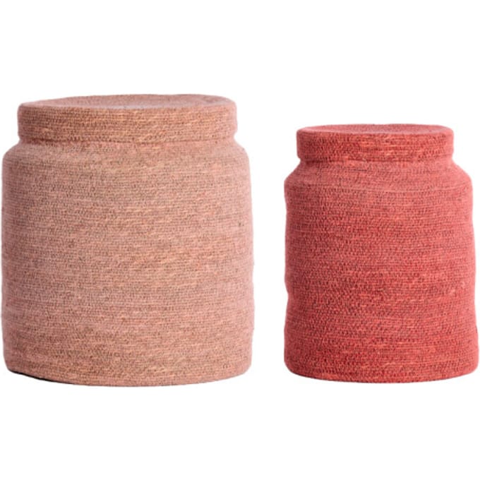 Light & Living - Mand BETANIA - Ø33x38cm - Roze - Set van 2