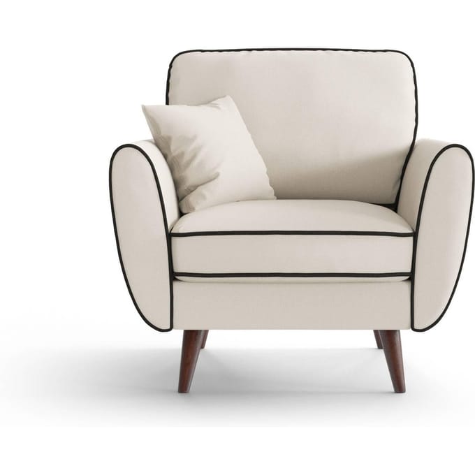 Fauteuil Zara linnen met contrast piping | NADUVI Collection