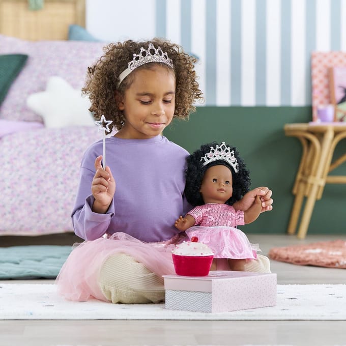 Corolle prinsessenset poppenjurk verjaardag 36cm accessoires.