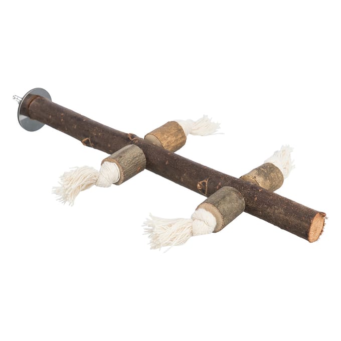Trixie Natuur-Zitstang met Speeltouw 25cm
