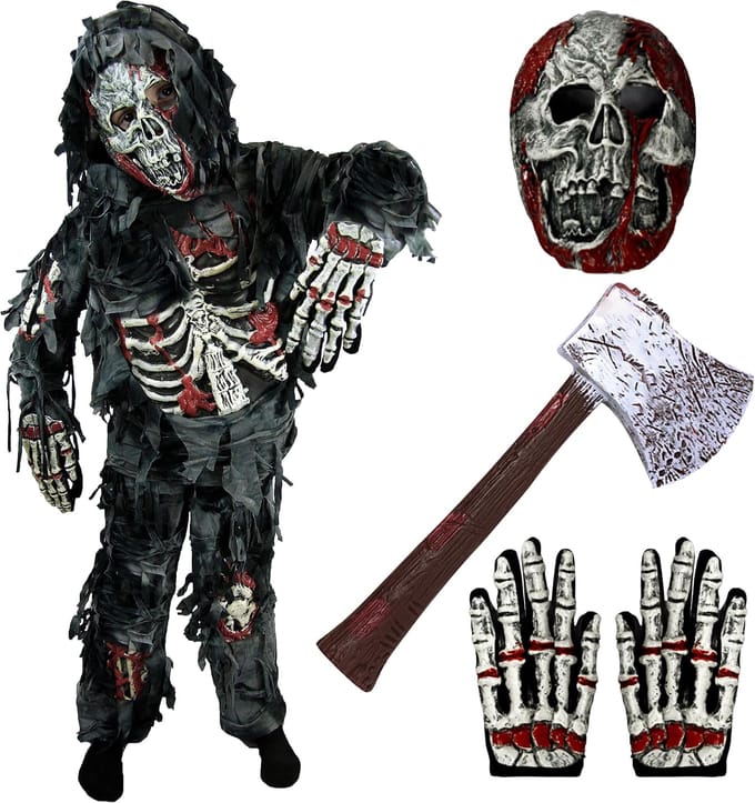 JOYIN Kinder Zombie Kostuum - maat L