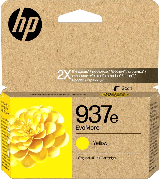 HP 937e EvoMore originele gele inktcartridge