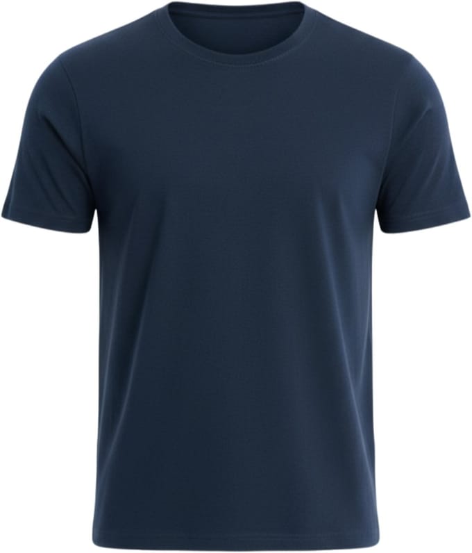 OMBRE T-shirt - Regular Fit - Katoen - Korte Mouw Marine M