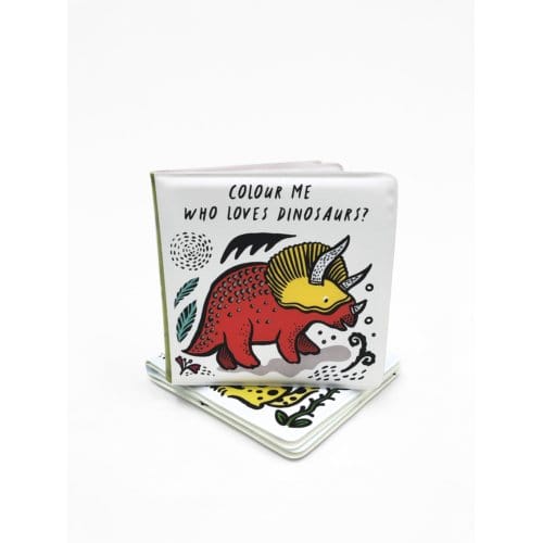 Colour Me: Who Loves Dinosaurs? - Wee Gallery Bath Books - Surya Sajnani