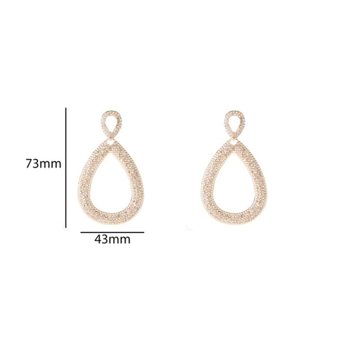 Go Dutch Label Oorknoppen Bold Drop Dangle Goud Champagne