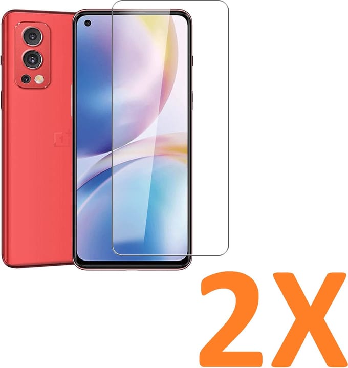 Screenprotector Glas - Tempered Glass Screen Protector Geschikt voor: OnePlus Nord 2 5G - 2X