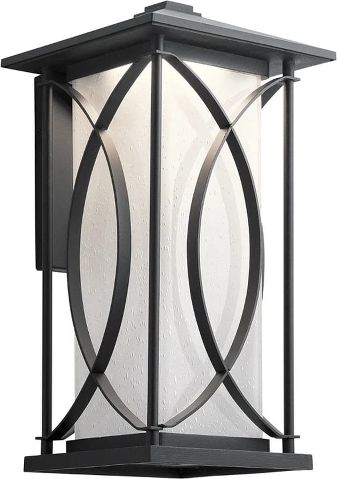 Kichler LED Wand Buitenlamp Ashbern | 1X E27 Max 60W | IP44 | Dimbaar | Textured Black