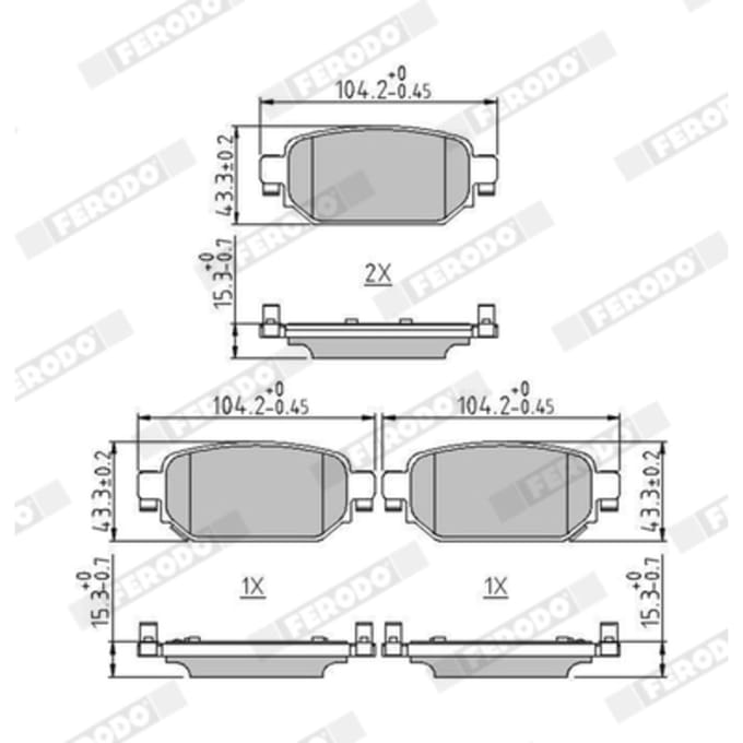Remblokset FERODO FDB5247, achter