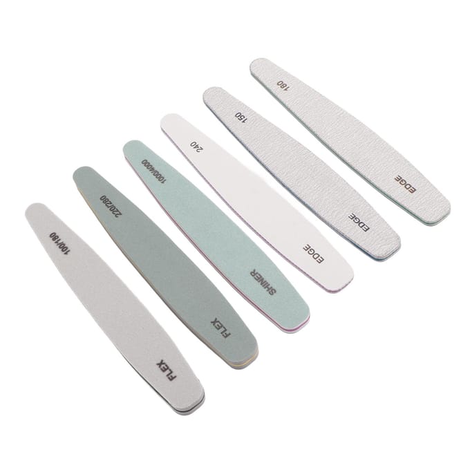 Nagelvijl Professioneel Herbruikbaar Wasbaar Gebogen Manicure Nagelvijl Tool voor Salon Pedicure white