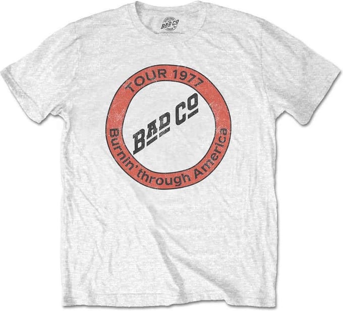 Bad Company - Burnin' Through America Heren T-shirt - L - Wit
