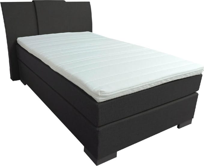 Slaaploods.nl Zeus - Boxspring inclusief matras - 80x210 cm - Zwart
