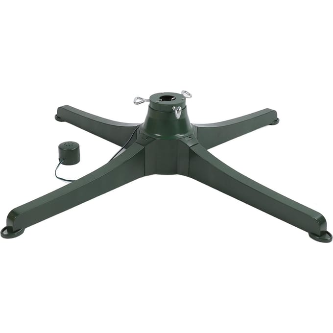 360 Graden Draaibare Kerstboomstandaard Verstelbare Muzikale Rollende Boomhouder voor 1,25 inch Stam UK Plug black