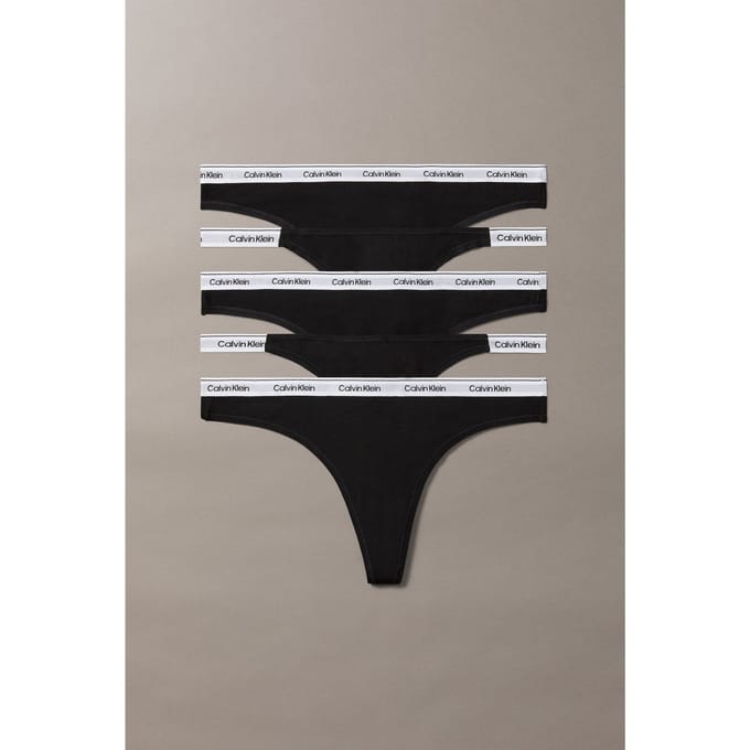 Calvin Klein Mixed Thong 5-pack Black Taglia: L | Biancheria intima Outlet | Donna | Nero