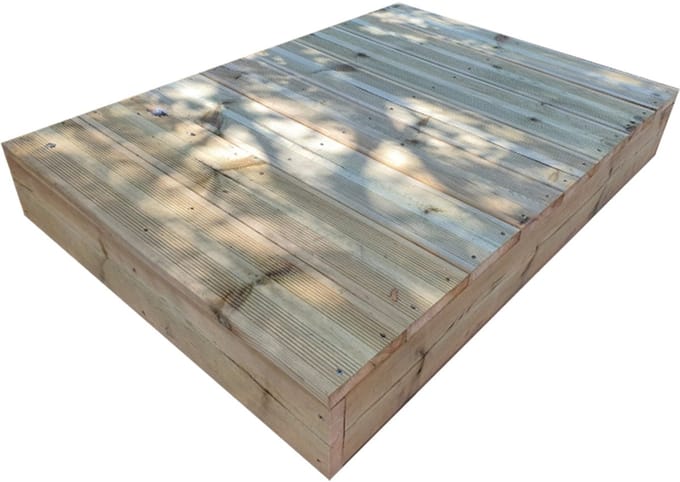 Opstapje - tuintrap trede stapelbaar - 8 planken breedte 60cm H17cm