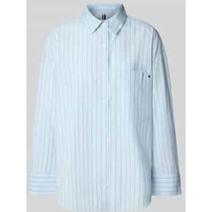 Oversized overhemdblouse van puur katoen
