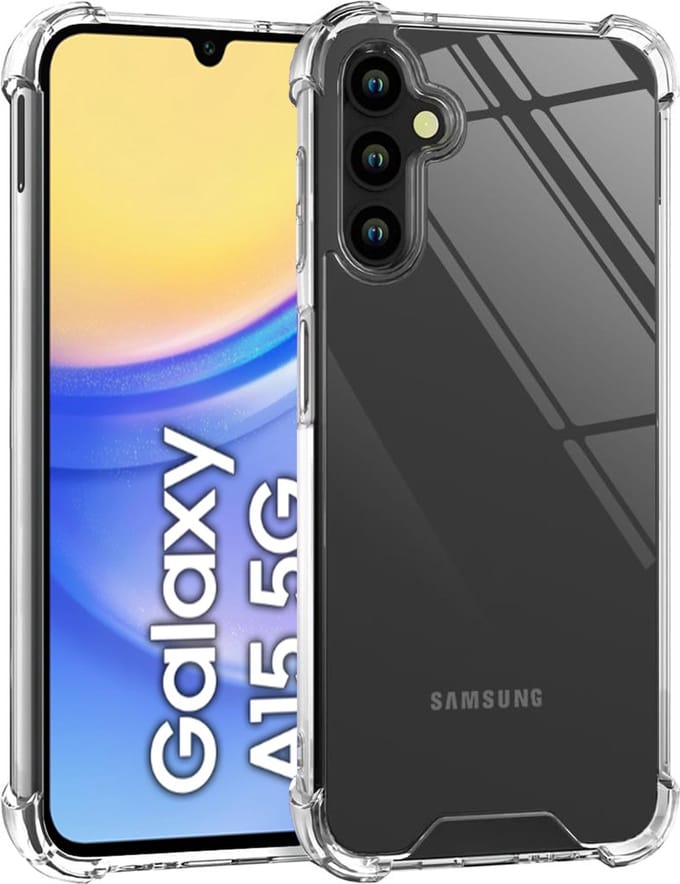 Hoesje geschikt voor Samsung Galaxy A15 - Shockproof Transparant Back Cover Case