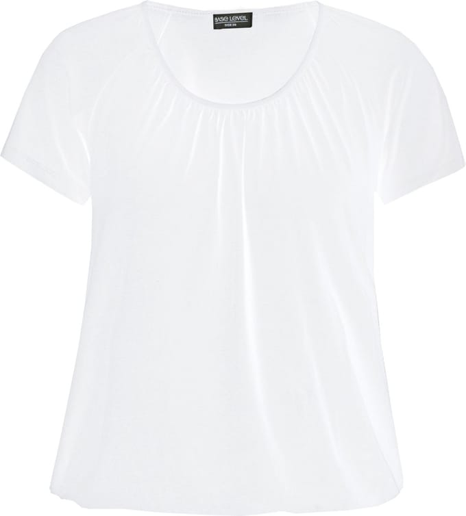 BASE LEVEL CURVY Yoni Jersey Shirt - White - maat 5(58/60)