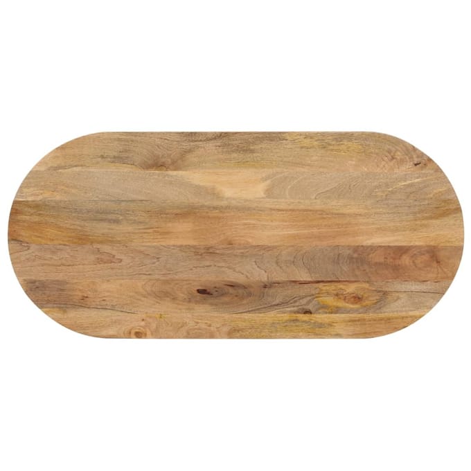 vidaXL Tafelblad ovaal 110x50x2,5 cm massief mangohout